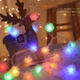 Многоцветни коледни LED лампички с топчета с щепсел- Многоцветни, дължина - 5м ,28 бр. лампички., снимка 3