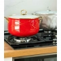 Тенджера Goldmann GM 8017-26R, 26x16см.\8.5л., Емайл, Индукция, Червена, снимка 7