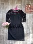 Страхотна нова черна еластична рокля с пеплум на талията , снимка 2