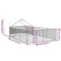vidaXL Открита кучешка колиба с бягаща пътека 7x3x1,9 m, снимка 8