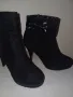 ДАМСКИ  ВЕЛУРЕНИ ЧЕРНИ БОТИ  - N 36, снимка 2
