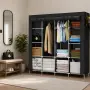 Сгъваем текстилен гардероб XXL 175x45x170cm – просторен, здрав и практичен, снимка 7