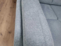 Син ъглов П образен диван от плат LS404520, снимка 4