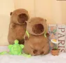 Плюшена играчка Капибара с Раница Костенурка или Плюшена Капибара с дрехи, снимка 3