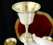 Посребрени чаши за вино 160 мл.,релеф. , снимка 2
