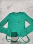 ЗЕЛЕНА БЛУЗА ZARA, снимка 1 - Блузи с дълъг ръкав и пуловери - 42512744