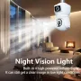 Двойна PTZ WiFi камера, Dual Lens 5 Mpx, Full HD, SD слот, LED лампа, 360°, нощно виждане, снимка 7