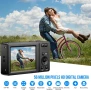 Цифров фотоапарат 56MP 4K HD Компактен с 32GB карта, 20X увеличение 2,7-инчов екран, Литива батерия, снимка 2
