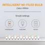 WiFi Димируема RGBCW LED крушка Tuya E27 15W Smart Life APP Съвместима с Alexa Google Home и Alice, снимка 2