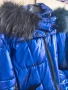 Дамско яке син металик. Зимно яке, снимка 5