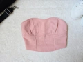 H&M къс розов кроп топ бюстие , снимка 3