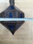 Ретро метален витражен електрически фенер   17/2, снимка 8