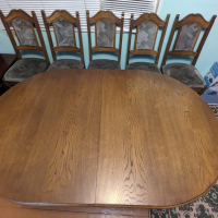 Трапезна маса (масив-Дъб) със 5 стола.. , снимка 6 - Маси - 44926598