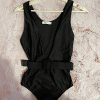 Нов цял черен  бански костюм s размер  с колан , снимка 6 - Бански костюми - 41322728