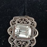 Сребърен пръстен с сапфир ЗЕ, снимка 4 - Пръстени - 44480404