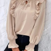 Модна дамска блуза с дълъг ръкав - 023, снимка 1 - Блузи с дълъг ръкав и пуловери - 42012993