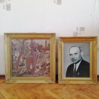 Гоблен машинен голям в красива дървена гравирана стъклена рамка. , снимка 1 - Гоблени - 44450235