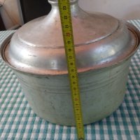 Стара алуминиева тава с капак, снимка 8 - Съдове за готвене - 41435432