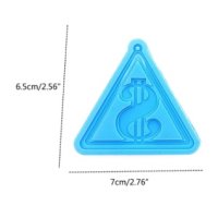 $ Долар лого триъгълник силиконов молд форма фондан висулка шоколад бижу декор обеца обеци, снимка 2 - Форми - 44393349