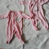 Лот бебешки дрехи момиче 0-3м, боди, ританки, гащеризон, чувалче, шапка, детски дрехи, снимка 2 - Комплекти за бебе - 34478354