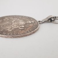 Рядка и стара сребърна монета с верижка Hungary 1/2 Thaler 1787  , снимка 4 - Нумизматика и бонистика - 40371479