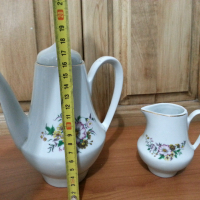 Стар български порцелан кана чайник латиера, снимка 1 - Антикварни и старинни предмети - 36118905