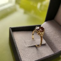Диамантен Пръстен с натурален тъмно оранжев диамант 2,00 карата, снимка 3 - Пръстени - 41834809