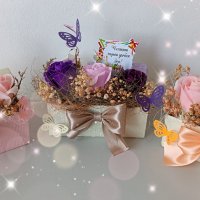 Букети с лалета и орхидеи от сапун , снимка 6 - Декорация за дома - 42297454