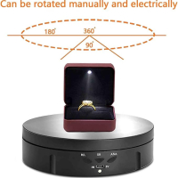 360 градусова електрическа въртяща се поставка за продуктова фотография, снимка 2 - Чанти, стативи, аксесоари - 44748033