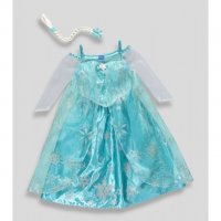 Много красива рокля на Елза от Замръзналото кралство с обръч и плитка, снимка 1 - Детски рокли и поли - 38903700