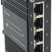 Мини индустриален 5-портов Gigabit Ethernet комутатор, снимка 2 - Мрежови адаптери - 41421542