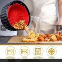 Силиконова форма за печене в Еър Фрайър или Микровълнова(Air Fryer). Почиства се лесно. , снимка 4 - Мултикукъри - 41024351