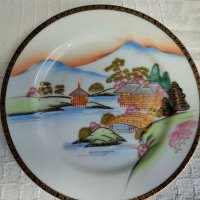 Намалена цена! Ръчно рисувани Японски чинии за десерт, 5 броя., снимка 3 - Чинии - 41186877