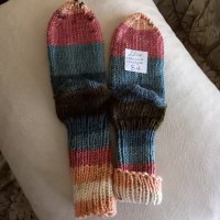Ръчно плетени детски чорапи, ходило 21 см., снимка 1 - Чорапи - 41767256