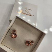 Обеци invoce с 18К позлатяване и камъни Swarovski, снимка 4 - Обеци - 41165595