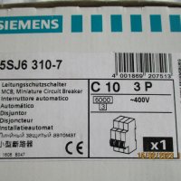 Продавам Автоматични предпазители Siemens 5SJ6 310-7  C10 3P, снимка 1 - Друга електроника - 39680102