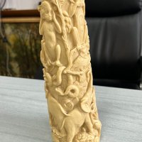 Винтидж резбован бивник от смола - Животинско царство. №4635, снимка 7 - Колекции - 42521702