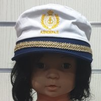 Нова детска капитанска шапка Адмирал, снимка 1 - Шапки, шалове и ръкавици - 41609924
