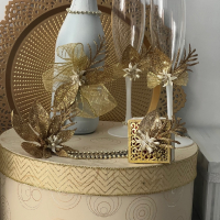 Сватбен комплект, сватбени чаши, кутия за дарове, снимка 1 - Сватбени аксесоари - 44632126