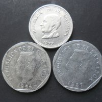 25 центаво 1977 , 10 центаво 1994 и 1987 г. Салвадор, снимка 2 - Нумизматика и бонистика - 42206645