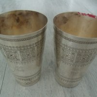 № 7096 две стари метални чаши - ZARA HOME   , снимка 1 - Други ценни предмети - 41948088