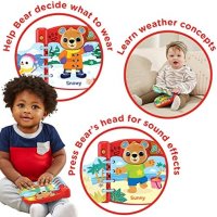Нова детска играчка книга Мече дрехи време звук Подарък малко дете VTech 558303, снимка 2 - Други - 41282728