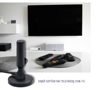 Телевизионна Антена за Цифрова и Аналогова телевизия,DVB-T, Вътрешна антена с магнит и 5 метра кабел, снимка 4 - Други стоки за дома - 42020252