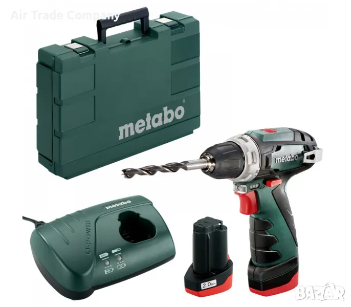 Акумулаторен винтоверт Metabo POWERMAXX BS BASIC 12 V, 34Nm, 2 батерии, снимка 1