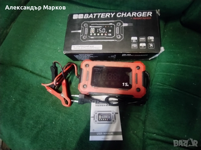 Интелигентно зарядна 12V -15A за всички видове акумолатори , снимка 1