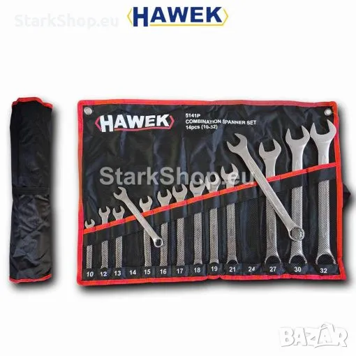 Професионален Комплект Звездогаечни Ключове HAWEK 14 части (10-32мм) Изработени от Хром Ванадиева Ст, снимка 1