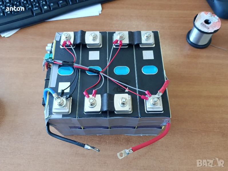 12v 100Ah литиев акумулатор BMS Daly активен баланс lithium cell battery active equalizer , снимка 1