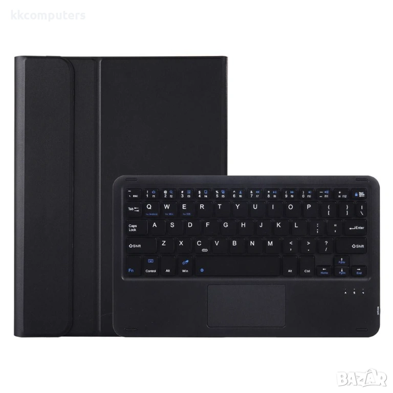 AM27-A Кожен Калъф с Bluetooth Клавиатура с Тъчпад за Lenovo Tab K11 Plus - Стойка, Холдер за Стилус, снимка 1