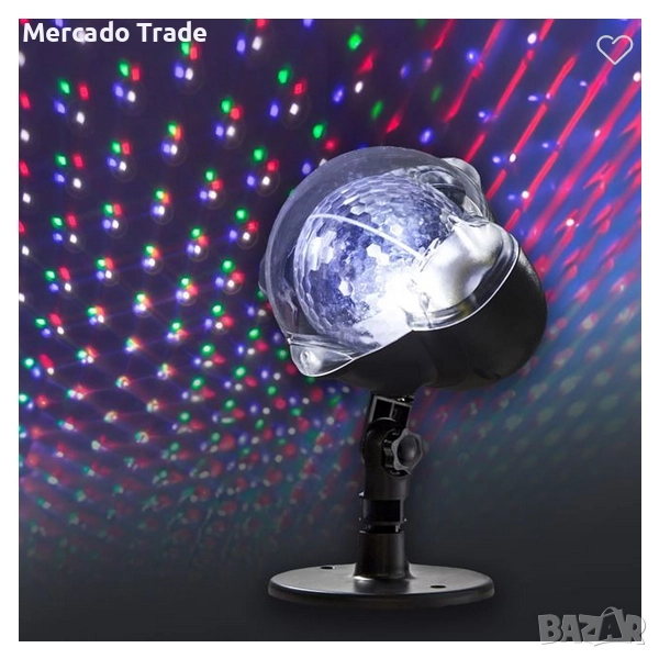 Лазерен прожектор Mercado Trade, Червени и зелени светлини, снимка 1
