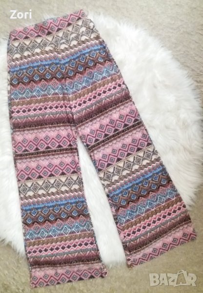 СТРАХОТЕН панталон с широк крачол и висока талия, снимка 1